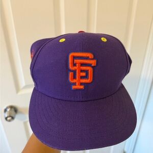 Purple SF Giants Baseball Cap with Orange Logo